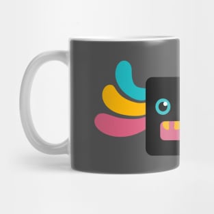 Cute Black and Rainbow Axolotl Mug